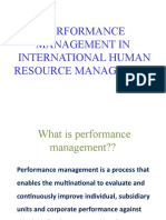 Performance Management in IHRM