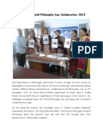 Report on World Philosophy Day Celeberation-2013