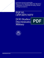 EQUAL OPPORTUNITY DOD Studies On Discrimination in The Military