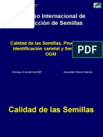 Calidad de Semillas Identificacion Varietal OGM