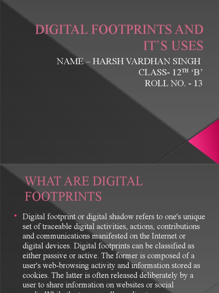 Digital Footprints and It's Uses | PDF | Cyberspace | Computing