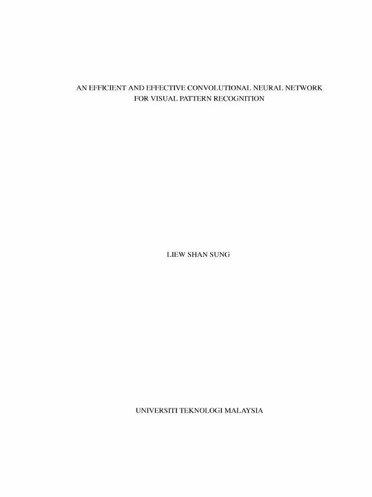 An Efficient and Effective Convolutional Neural Network For Visual ...