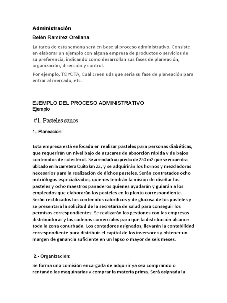 Proceso Administrativo en Empresas | PDF