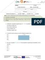 Avaliação Matemática 9o Ano