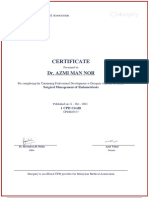 Certificate: Dr. Azmi Man Nor