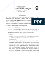 Acta de Reunión Virtual Con Docentes de La I.E San José #08