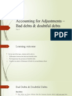 Accounting for Adjustments - Bad and Doubtful Debt Provisions