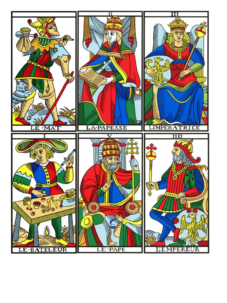 Tarot Marsella Para Imprimir Arcanos Mayores Pdf