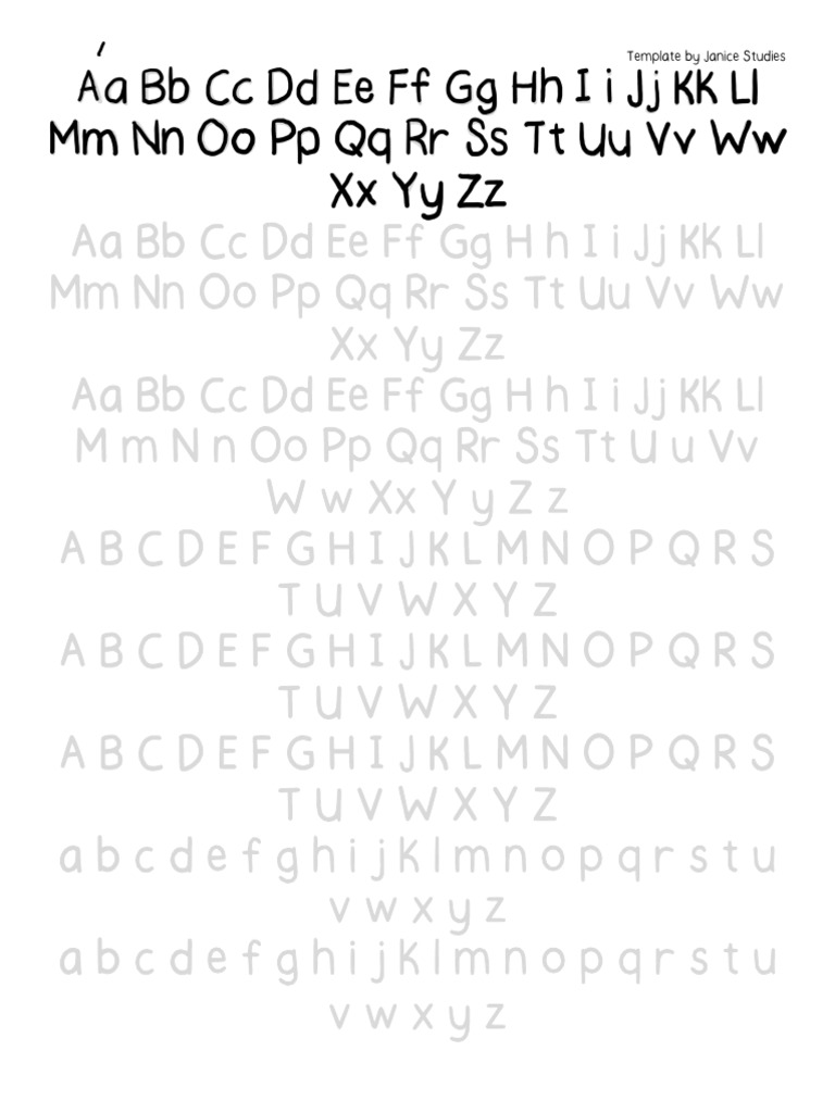 Janice Studies 2021 Neat Handwriting Worksheet PDF