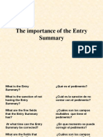 Importance of The Entry Summary 2