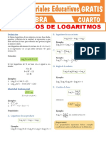 Ejercicios de Logaritmos Para Cuarto Grado de Secundaria