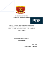 Challenges & Opportunities of Adopting E Tax System in The Case