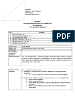 Strategic Management and Leadership: Syllabus ECAM 808301 EVEN SEMESTER 2021/2022