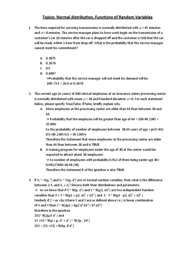 Set+2 Normal+Distribution+Functions+of+Random+Variables+ (1) (1 ...