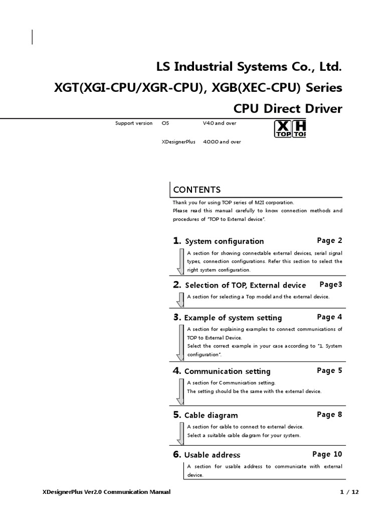 XGT (Xgi XGR) ,+XGB (Xec) +Series+Cpu+Direct (English) | PDF | Bit Rate ...