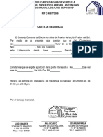 Carta de Residencia