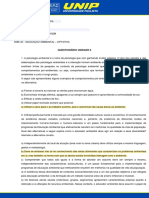 Questionário Unidade II Educação Ambiental