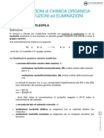 Esercitazioni Di Chimica Organica: Sostituzioni Ed Eliminazioni