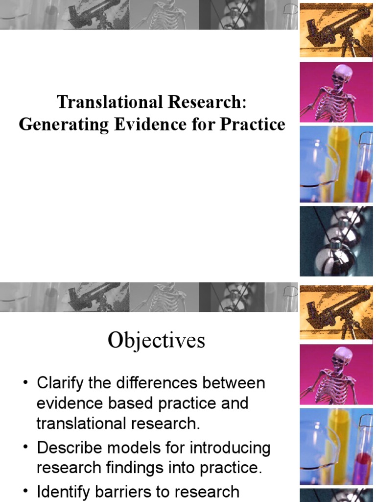 Translational Research: Generating Evidence For Practice | PDF | Meta ...