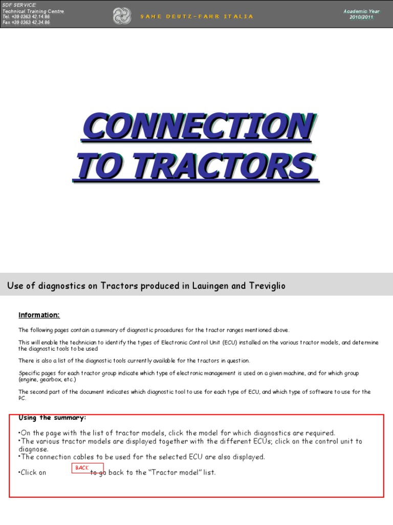 Tractor Diagnostic Procedures Guide | PDF | Electrical Connector | Tractor