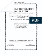 Vaughan Williams The Old Hundredth Psalm Tune (VS)