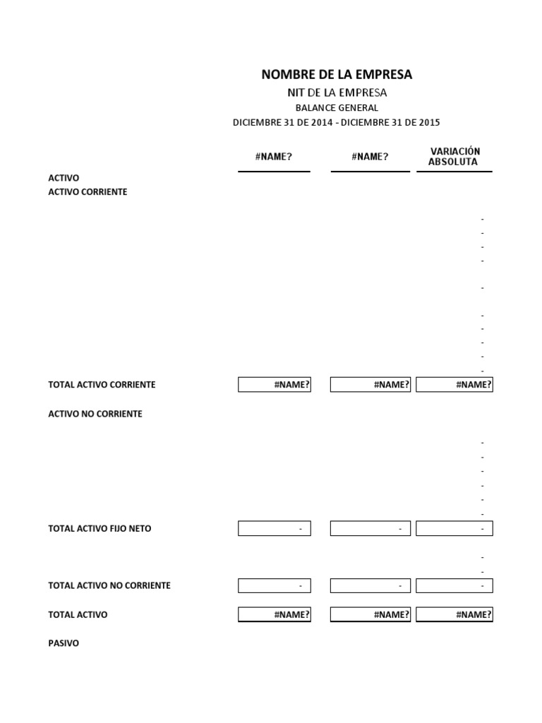 Balance General y PyG Elsa Mara Contable - Xls 1 | PDF | Contabilidad ...
