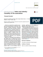 Socioeconomic Status and Obesity: Causality of The Association