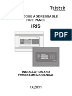 Manual de Instalare Centrala de Incendiu Adresabila 1-4 Bucle Teletek IRIS PRO 250bucla 96 Zone 10000 Evenimente