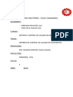 Control de Calidad de Concreto en Pavimento Rígido Con Fines de Mejorar La Infraestructura Vial