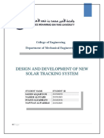 Design Development of New Solar Tracking System Report