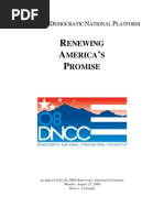 Download 2008 Democratic Party Platform Renewing Americas Promise by DemocraticParty SN5580817 doc pdf