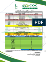 Calendário de Avaliações - Alunos - 1º Bimestre - 3º Anos