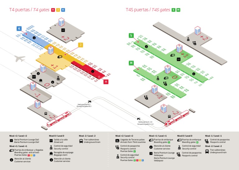 Mapa de Puertas y Servicios T4 Barajas | PDF