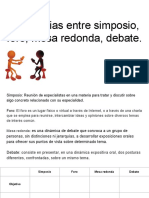 Diferencias Entre Simposio, Foro, Mesa Redonda, Debate