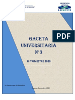 Gaceta Universitaria III Trimestre 2020