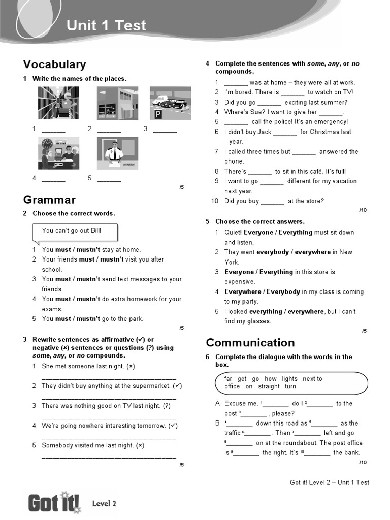 Assessing Student Knowledge of Key Vocabulary, Grammar Structures