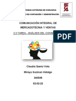 2.3 Tarea. - Análisis Del Consumidor