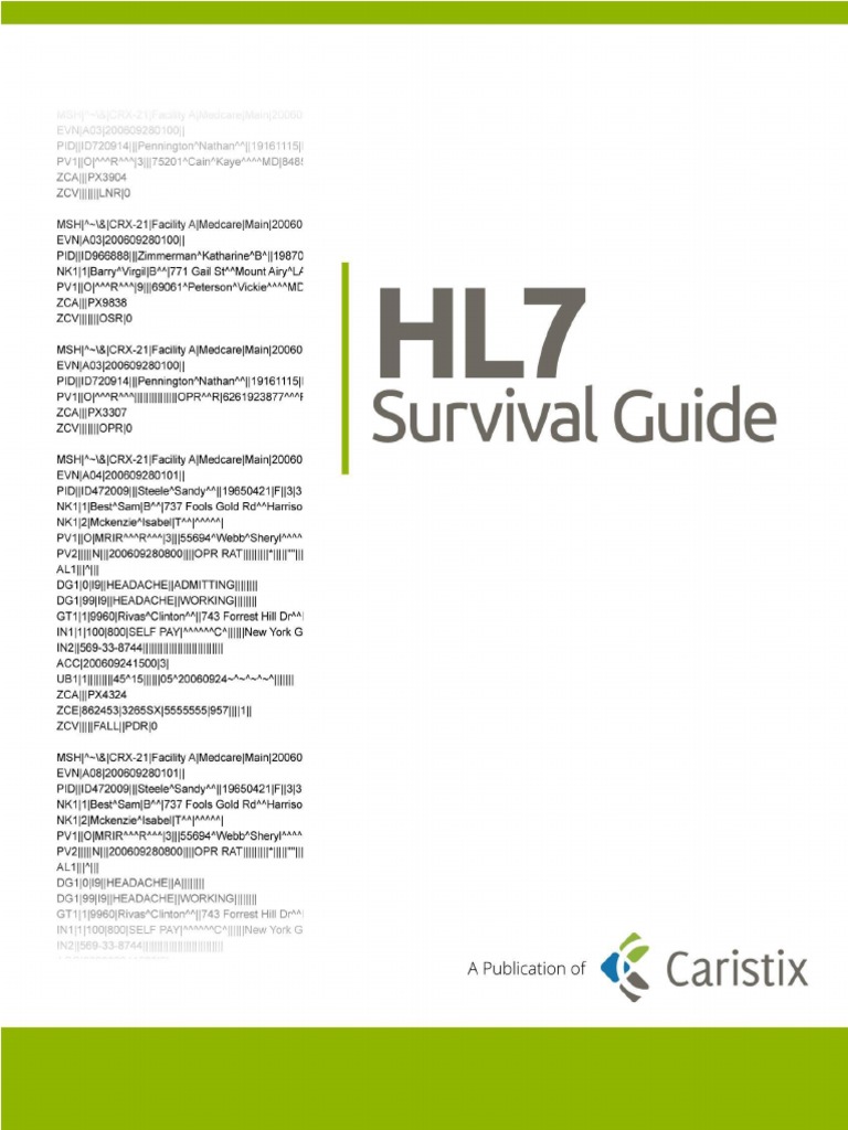 hl7 Survival Guide | PDF | Electronic Health Record | Specification ...
