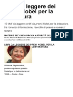 10 Libri dei premi Nobel per la letteratura che devi leggere