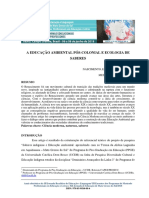 2018 ANAIS UEMS -A EDUCAÇÃO AMBIENTAL PÓS-COLONIAL E ECOLOGIA DE SABERES