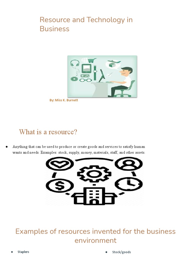 Resource and Technology in Business | PDF | Resource | Goods