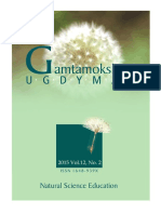 GAMTAMOKSLINIS UGDYMAS / NATURAL SCIENCE EDUCATION, Vol. 12, No. 2, 2015