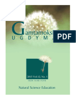 GAMTAMOKSLINIS UGDYMAS / NATURAL SCIENCE EDUCATION, Vol. 12, No. 1, 2015