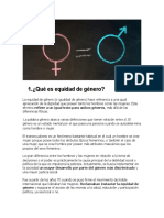 Qué Es Equidad de Género