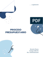 Proceso Presupuestario Legislación