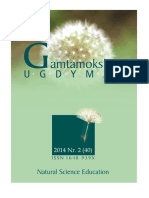 GAMTAMOKSLINIS UGDYMAS / NATURAL SCIENCE EDUCATION, Vol. 11, No. 2, 2014