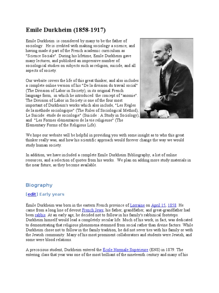 Emile Durkheim Sociology Pdf _ Stanford University – KWOGX