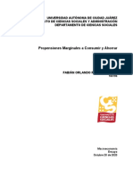 Propensiones Marginales A Consumir y Ahorrar