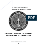English - Russian Dictionary For Escort Interpreters