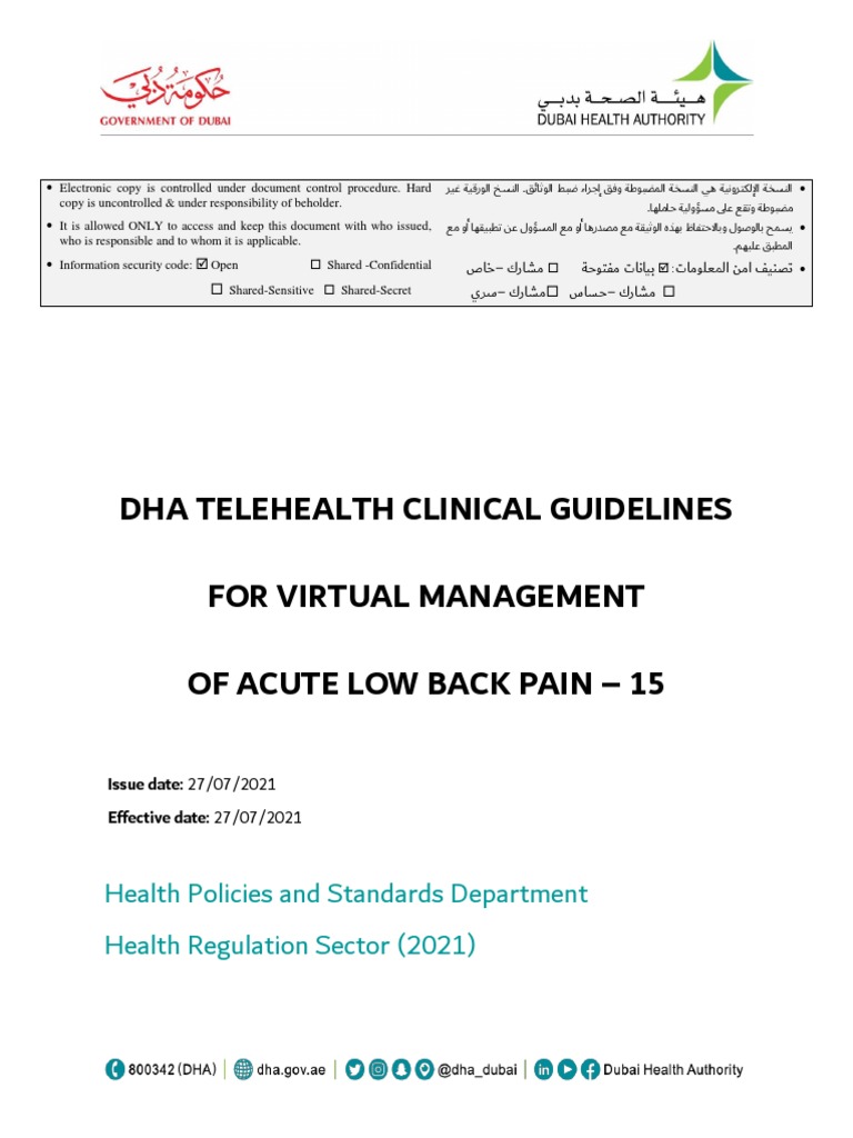 15 - DHA Telehealth Clinical Guidelines For Virtual Management of Acute ...
